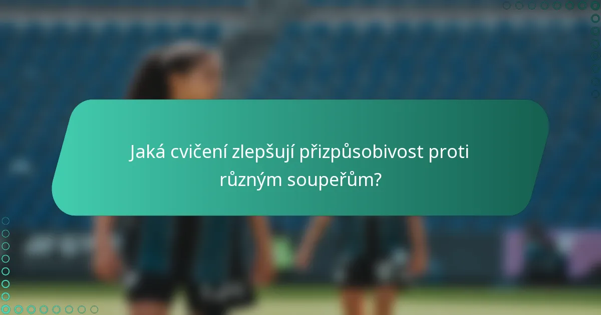 Jaká cvičení zlepšují přizpůsobivost proti různým soupeřům?